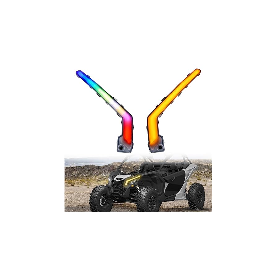 Amazon.com: SLORIMOD LED RGB Fang Lights for Can Am Maverick